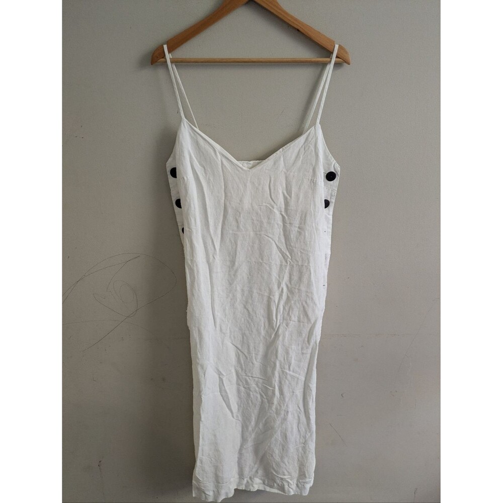 Mara Hoffman White Linen Midi Tank Dress Size S
